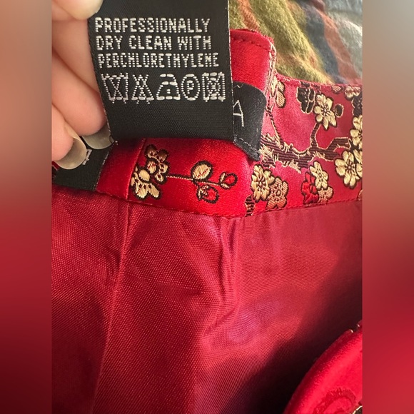 Vintage Inspired Asian Brocade Pants Size 4 - Picture 4 of 4